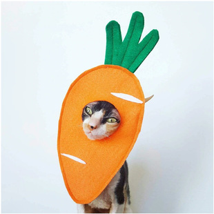 Cartoon radish Elizabeth ring cat Elizabeth ring felt pet collar wound sterilization Hood