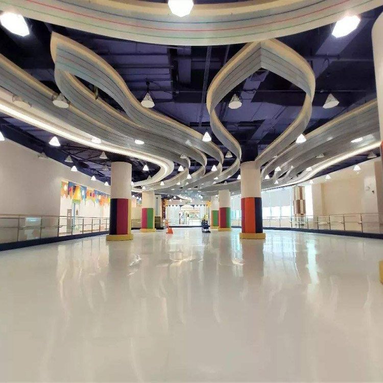 批发室内外娱乐广场用仿真冰板 旱冰场溜冰板曲棍球馆 高分子地板