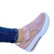 2022 Spring and Summer New plus size Casual Shoes Cross-border Women's Thick-soled Fly-woven Breathable Velcro Casual Mesh Shoes