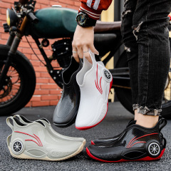 Cross-border new rain shoes for men, rubber shoes for men, water shoes for summer, waterproof fishing shoes for men, outdoor kitchen anti-slip wading shoes for men