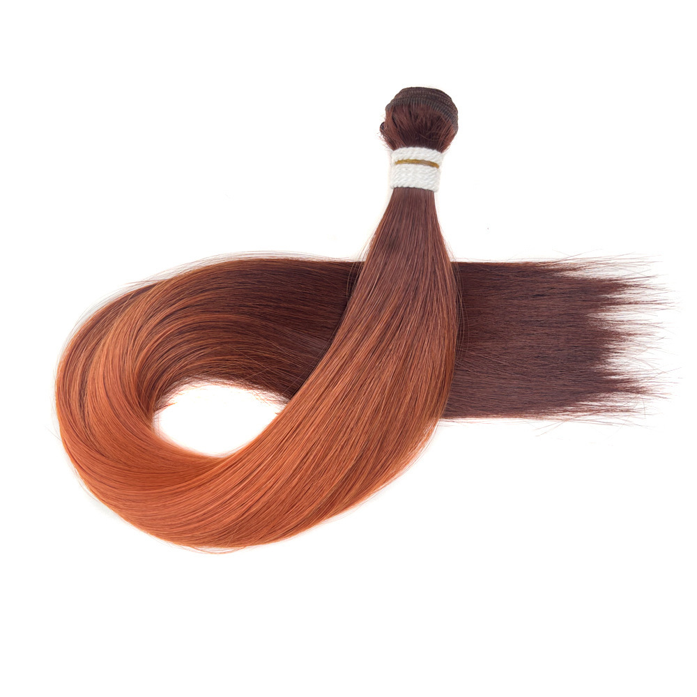 Europa, América y África transfronterizos Synthetic Straight Hair Bundle peluca recta extensión de cabello cortina