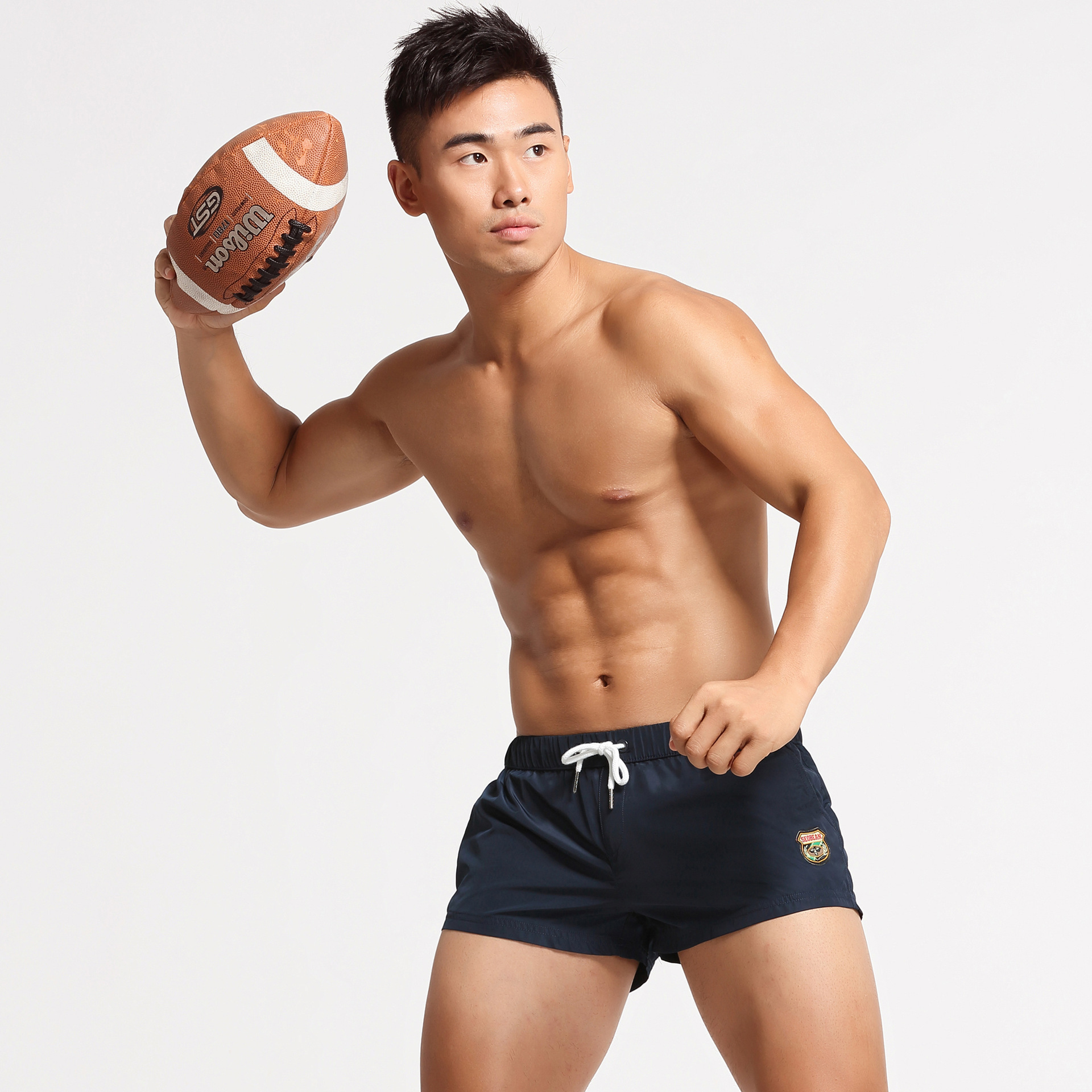 Foreign trade: Men's anti-chafing sports mesh underwear, export-grade, stylish outerwear, boxer briefs
