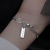 Brand universal chain for leisure, bracelet, Japanese and Korean, simple and elegant design
