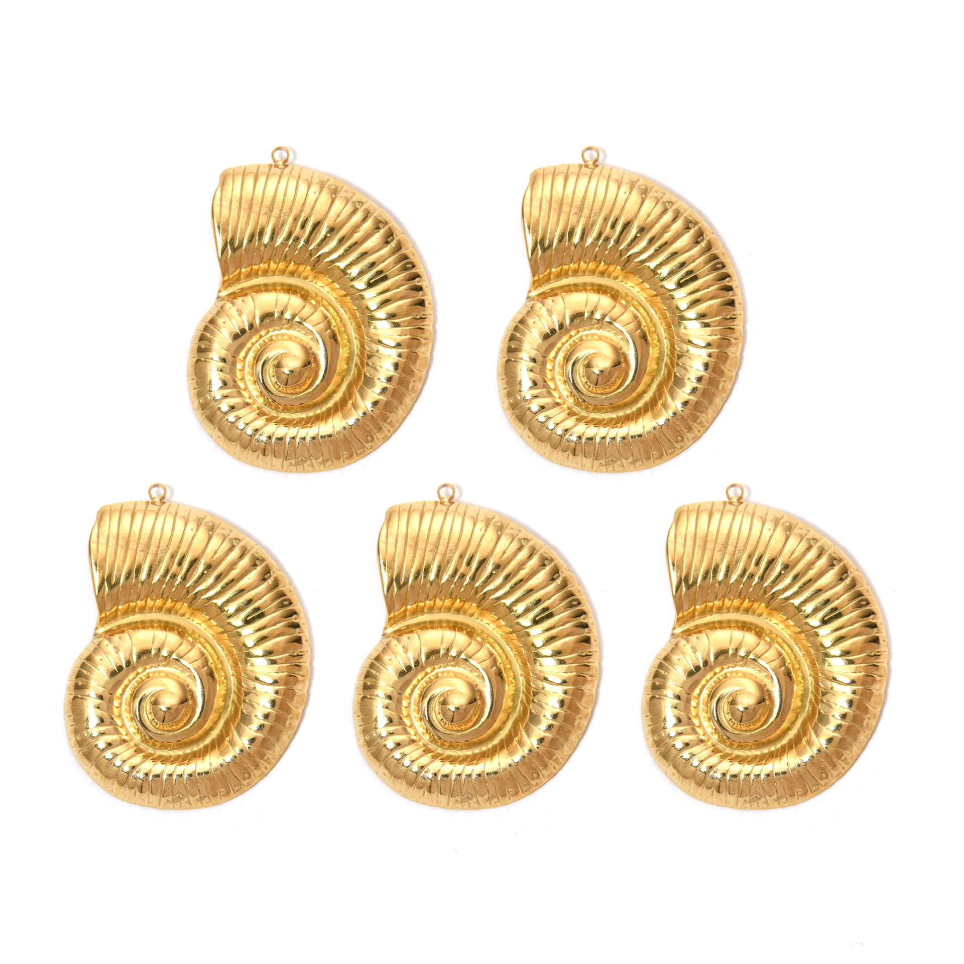 58g Weight Pendant Jewelry Making Type 5 PCS/Package 304 Stainless Steel Conch Pendant