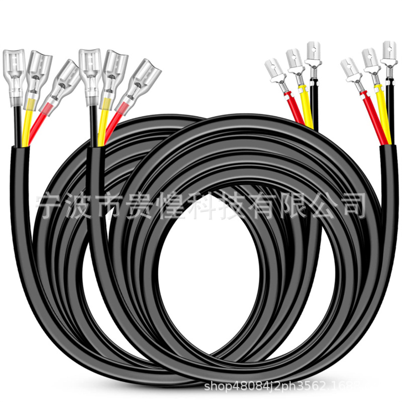 16AWG 10英尺连接线束延长琥珀白灯条频闪播放和插头3 线