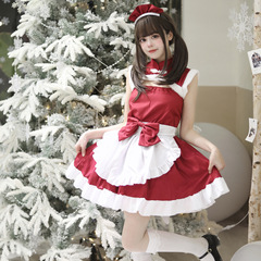 Cross-border Amazon Christmas Chinese style maid costume COSPLAY performance costume S-5XL large size maid costume
