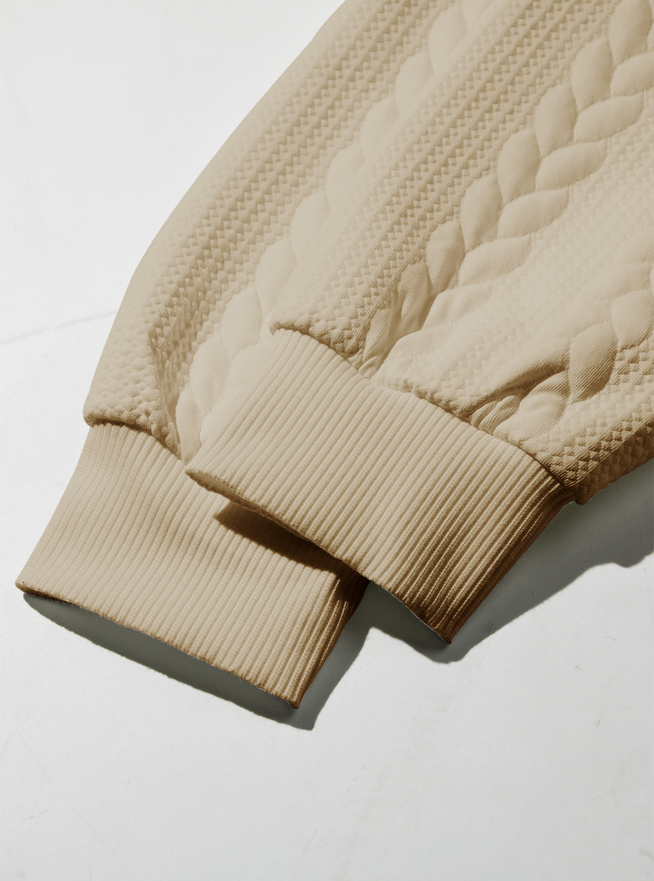 Pullover casual con colletto alla coreana e bottoni, stile transfrontaliero europeo e americano, tinta unita, lavorazione a maglia ampia e patchwork._voghion.com