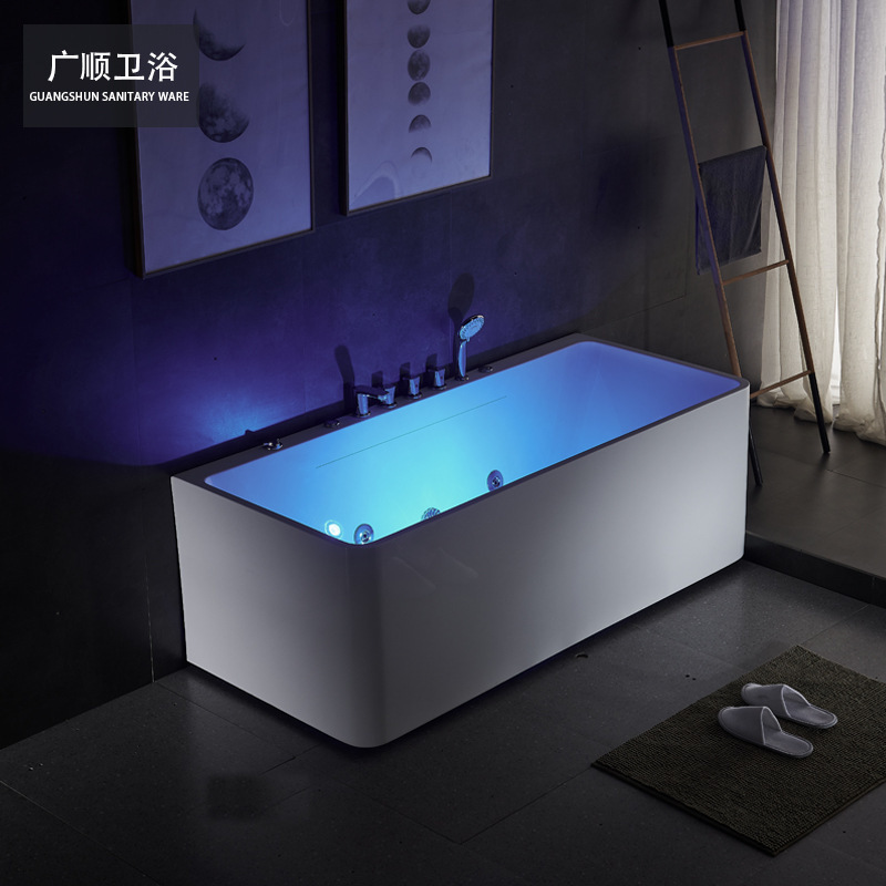 Hotel Home Adult Surf Massage Constant Temperature Bathroom Bathtub Acrylic Smart Bathtub Freestanding Bathtub