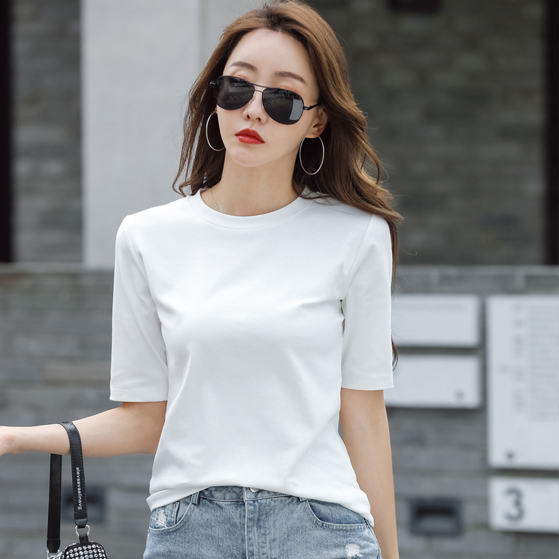 Summer thin elastic fitted sexy base body-friendly solid color…