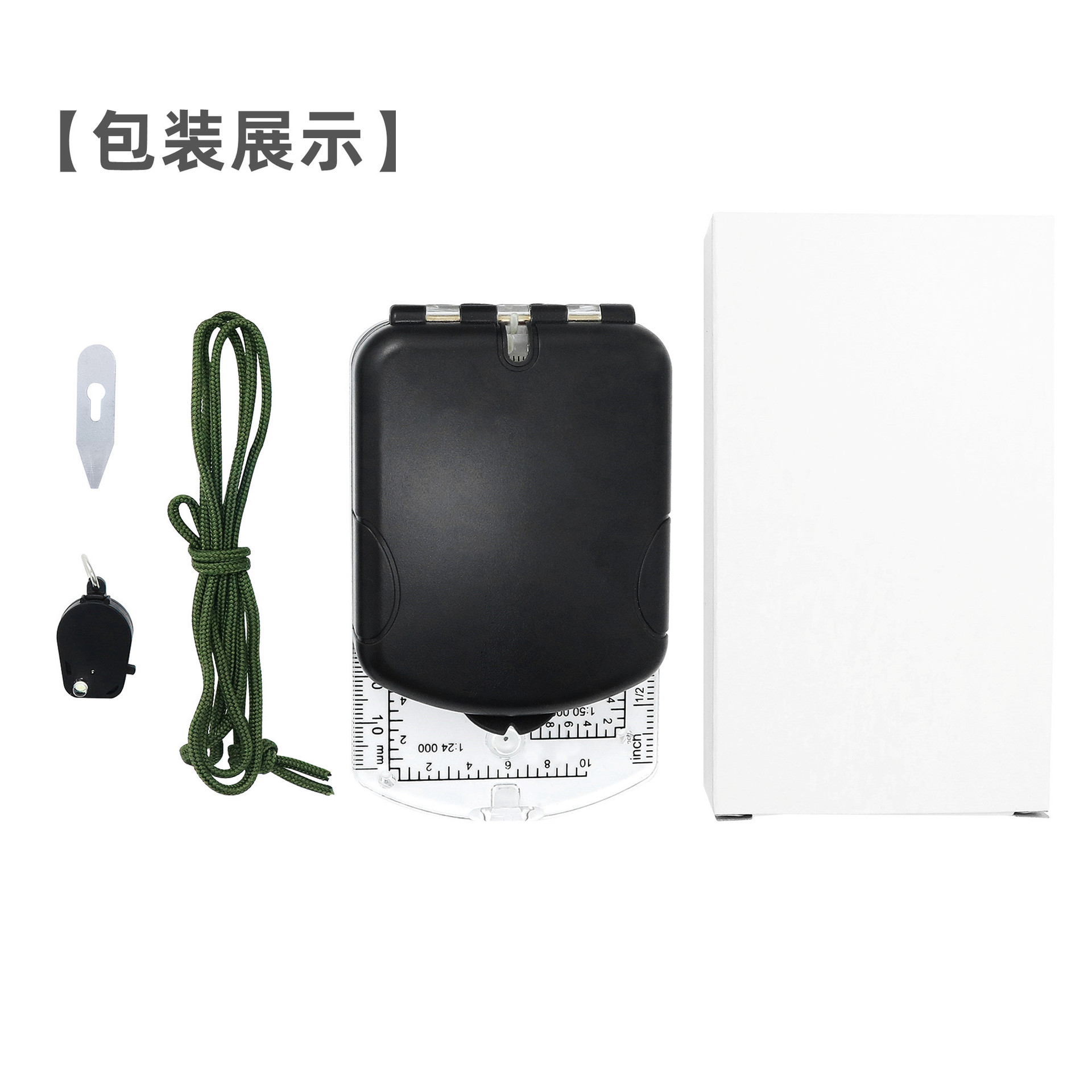 Nuevo producto DC45-6E cubierta abatible para exteriores brújula multifuncional brújula norte con ajuste de deflexión magnética regla de mapa profesional