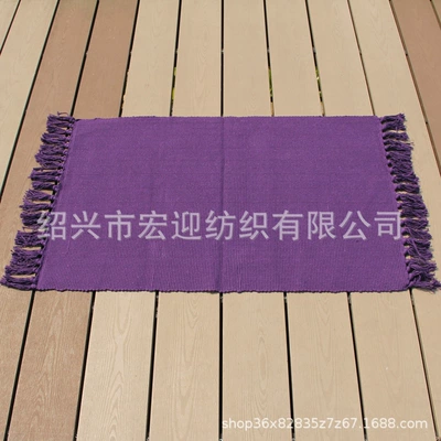 room coffee table mat, pet crawling — Avtomobil döşəmə paspasları - purple-tassels-60x90cm
