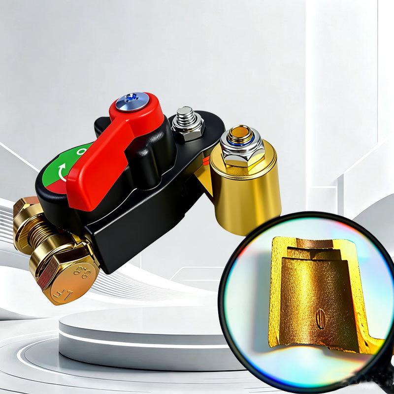 12V Car Battery Disconnect Switch, 24V Heavy Truck Power Master Switch, Blade Switch for Excavator and Agricultural Vehicle, Pure Copper Modification