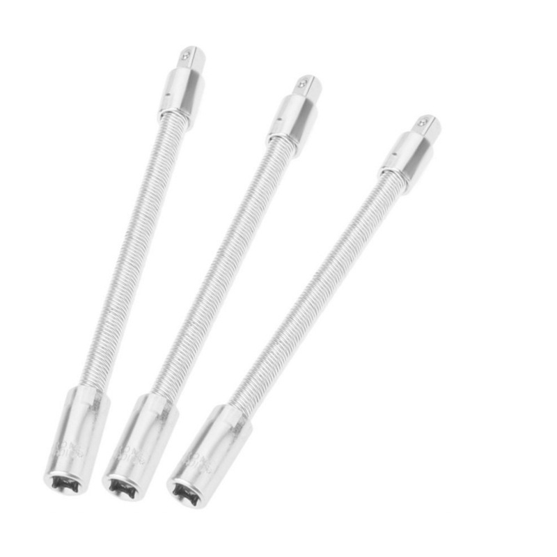 弹性接杆 1/4小飞6.3mm套筒工具 弹簧加长杆 软接管连接杆