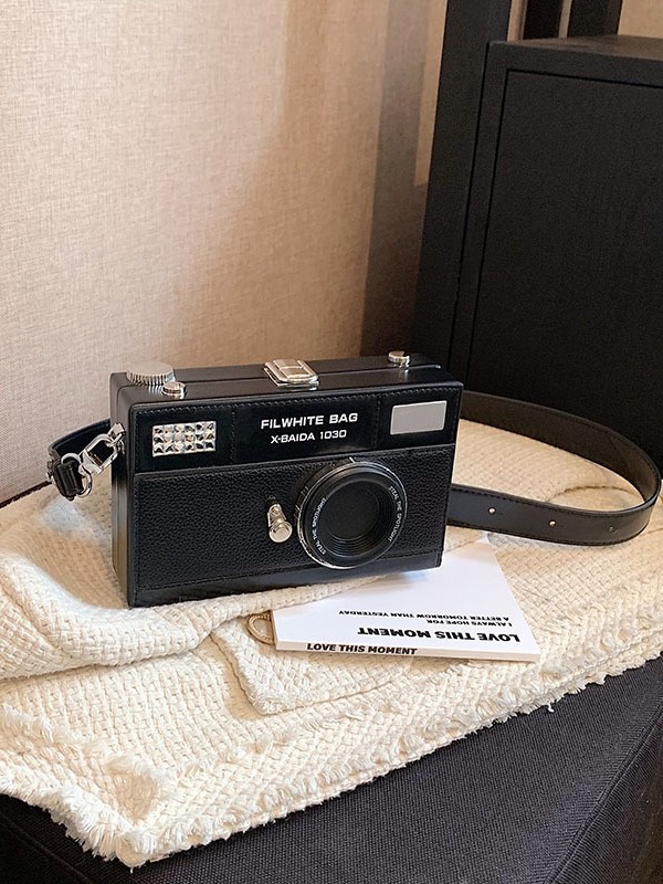 Cross-Border New Retro Storage Hard Case Camera Bag, Fashionable Small Square Three-Dimensional Niche Box Crossbody Bag, Shoulder Bag
