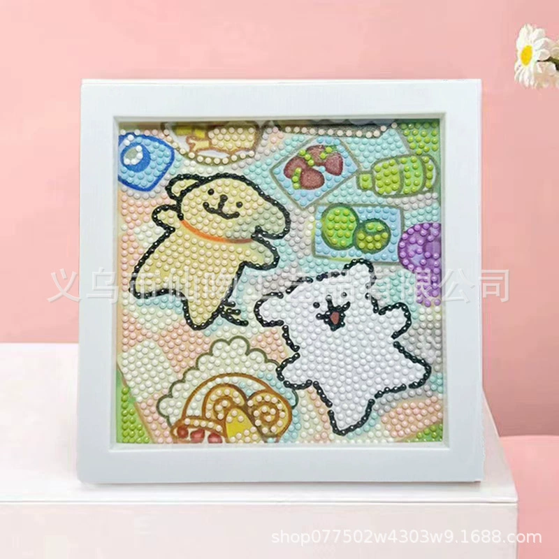 DIY-набор для алмазной мозаики 17×17 см, пластиковая рама, дизайн щенок, полный набор инструментов для кладки