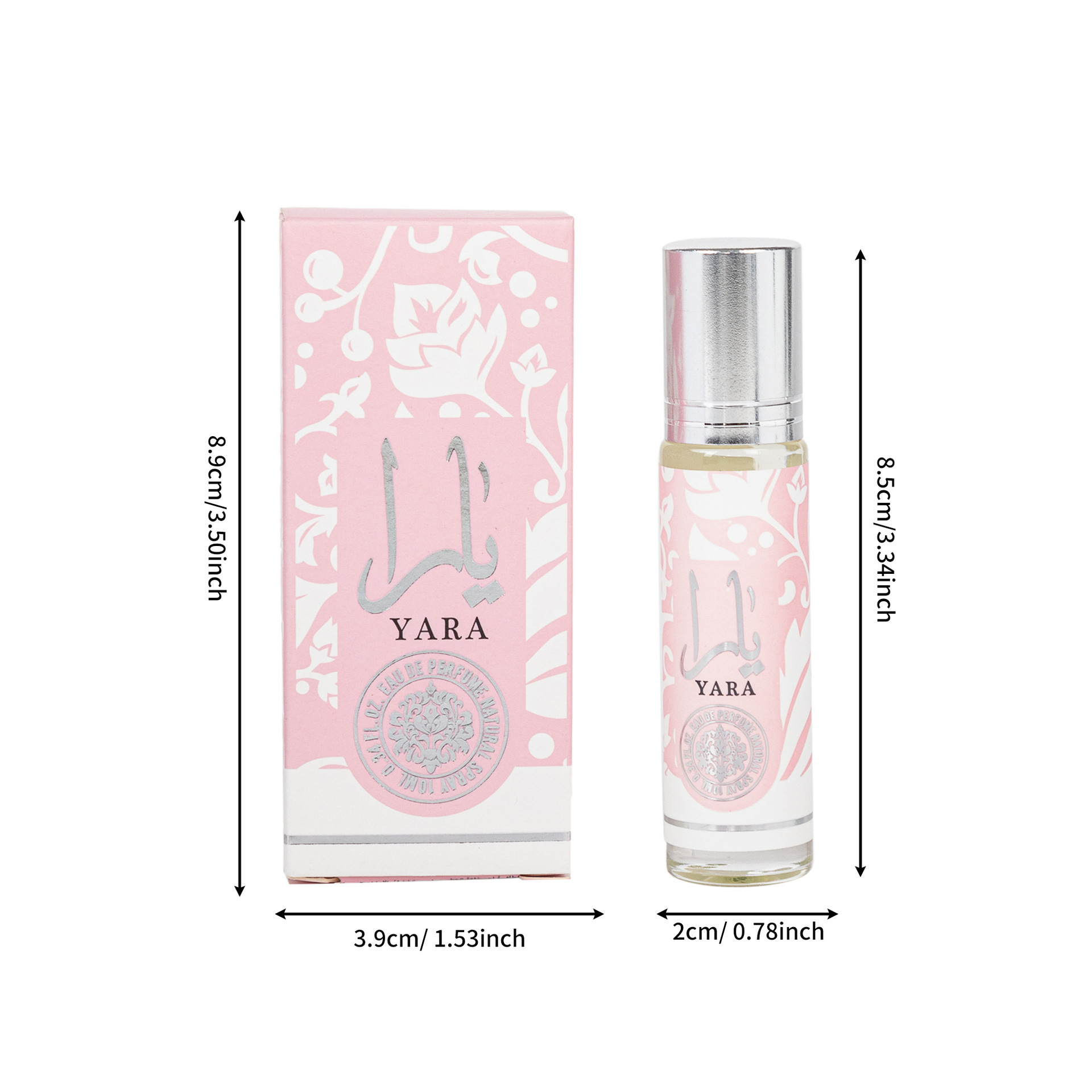 Perfume Lattafa Yara en roll-on de 10ML, nuevo producto transfronterizo, perfume YARA para mujer, fragancia ligera y duradera, rosa de Oriente Medio.