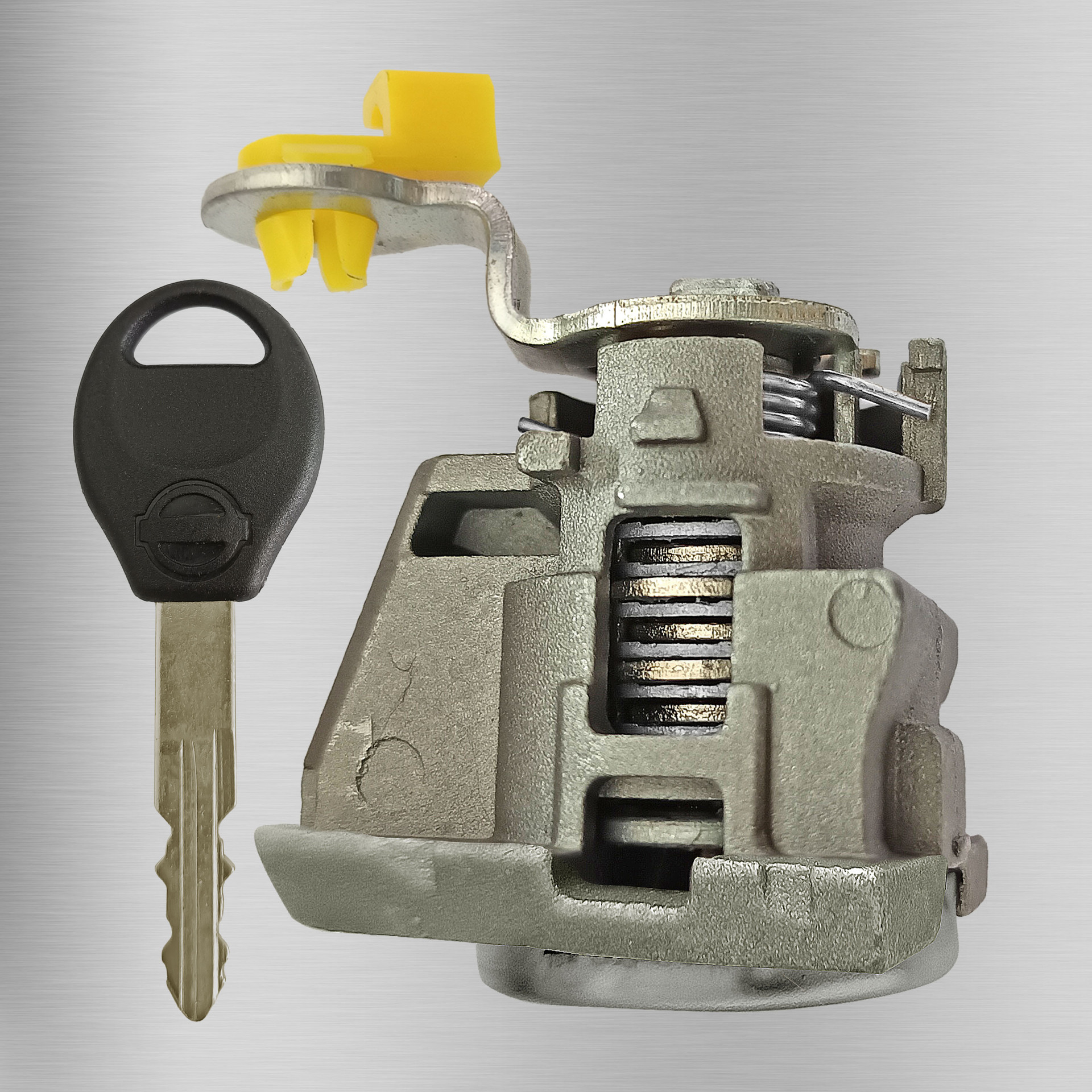 Aplicable a la cerradura de la puerta izquierda de Nissan, una llave, la cerradura central de Nissan, piezas de automóviles