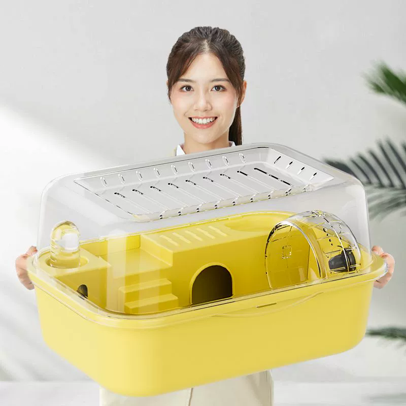 Клетка хомяка золотой проволоки дешевый негабаритный особенный дом с акрилом на вынос двухслойные роскошные принадлежности виллы прозрачные