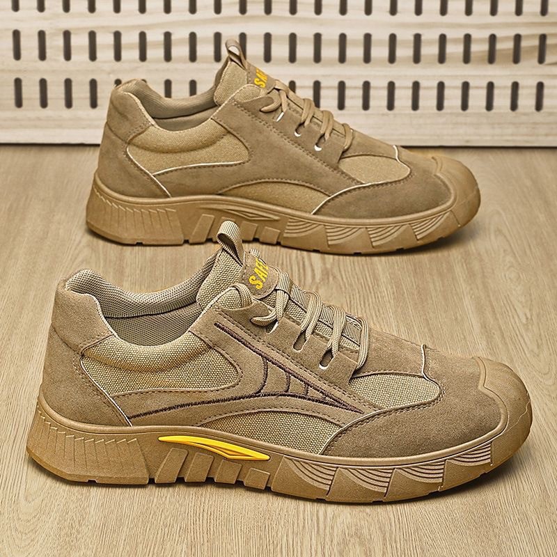 Zapatos de protección laboral para hombres primavera nuevo sitio de trabajo ventilado antideslizante desgaste deportivo zapatos de skate casuales zapatos de trabajo