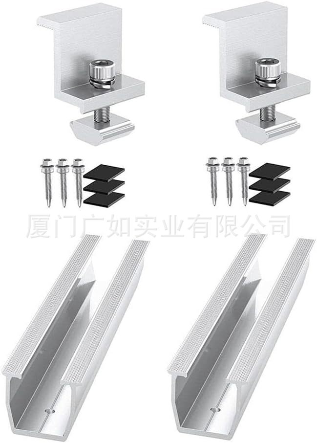 20cm U자형 가이드 레일 * 2세트 + 30 측면 압착 클램프 * 2세트