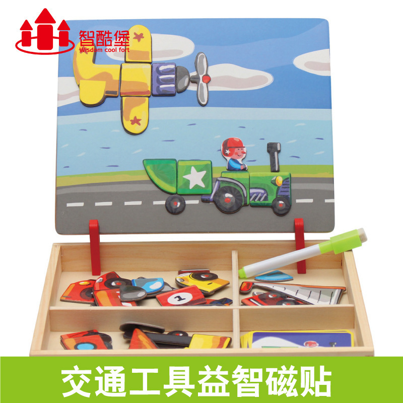 Educación temprana para niños Rompecabezas de rasgos faciales Rompecabezas magnético Pegatinas magnéticas Vestir 3-6 años Juguetes de jardín de infantes Pinpinle Personalización