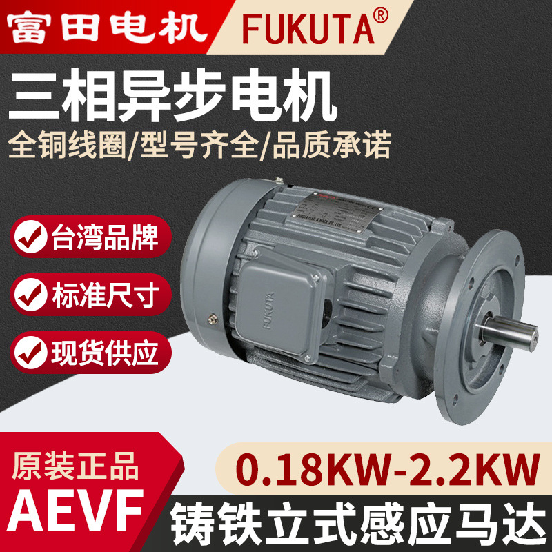 台湾富田AEVF0.18-2.2KW FUKUTA铸铁立式三异步相感应电机