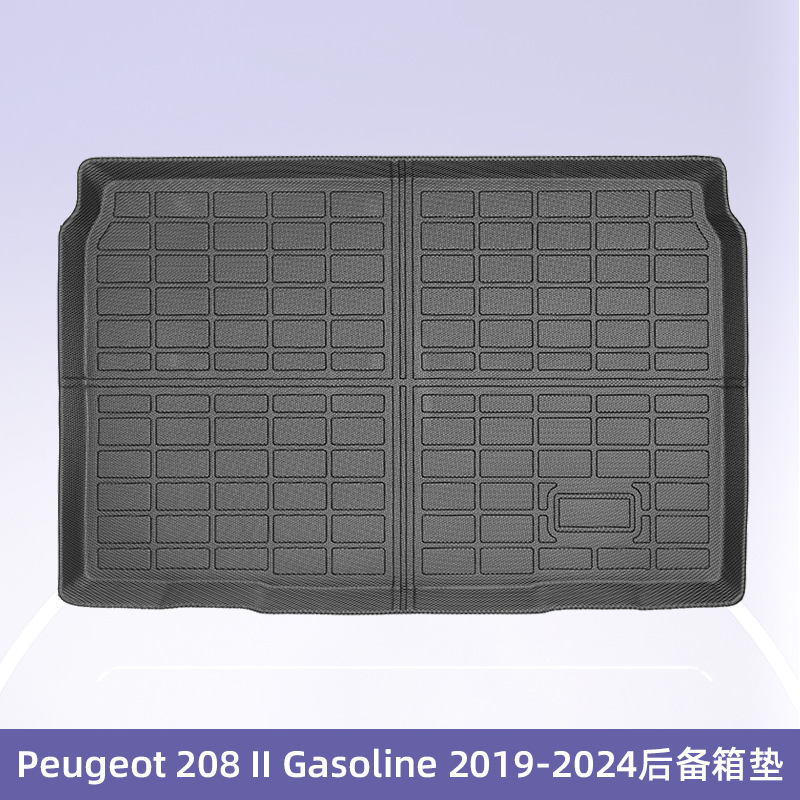 Europa para Peugeot 208II combustible 2019 - 2024 3D todo el tiempo TPE cojín de pie de automóvil