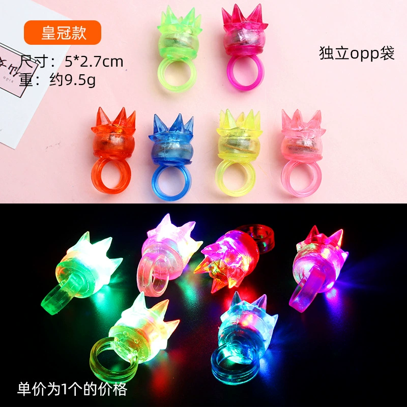 Strawberry, ring, flashing fluorescence toy from soft rubber
