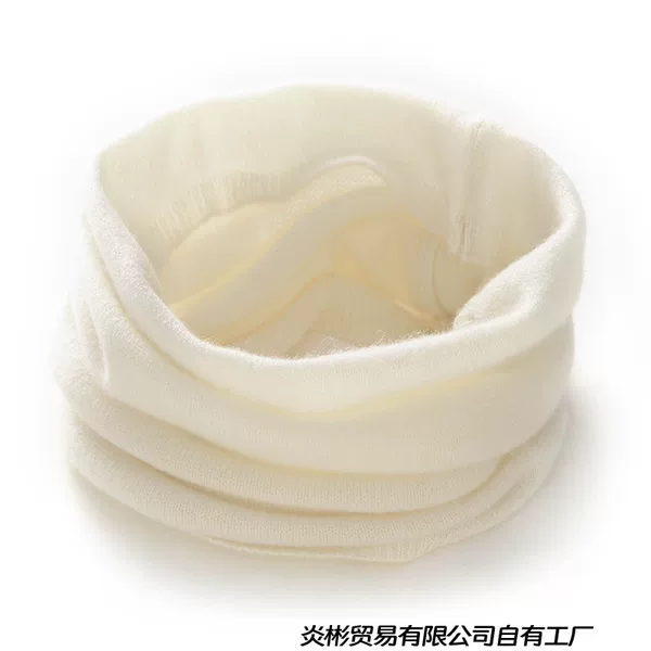 Wholesale cross-border cashmere neck warmer for women, new autumn and winter cashmere flat warm neck protector, solid color knitted neck warmer