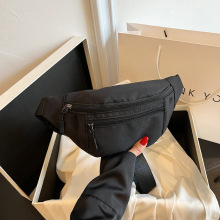 轻便帆布小包包女2025夏新款简约单肩后背包男运动胸包休闲斜挎包