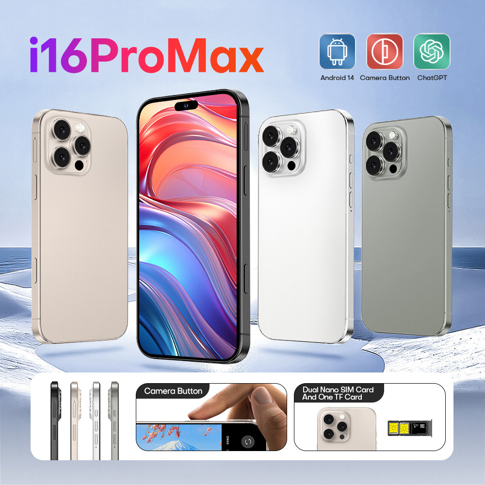 Cross-Border Best-Selling Smartphone I16 Promax Android 16+1t Large-Screen Mobile Phone Source Manufacturer Can Be Shipped on Behalf of