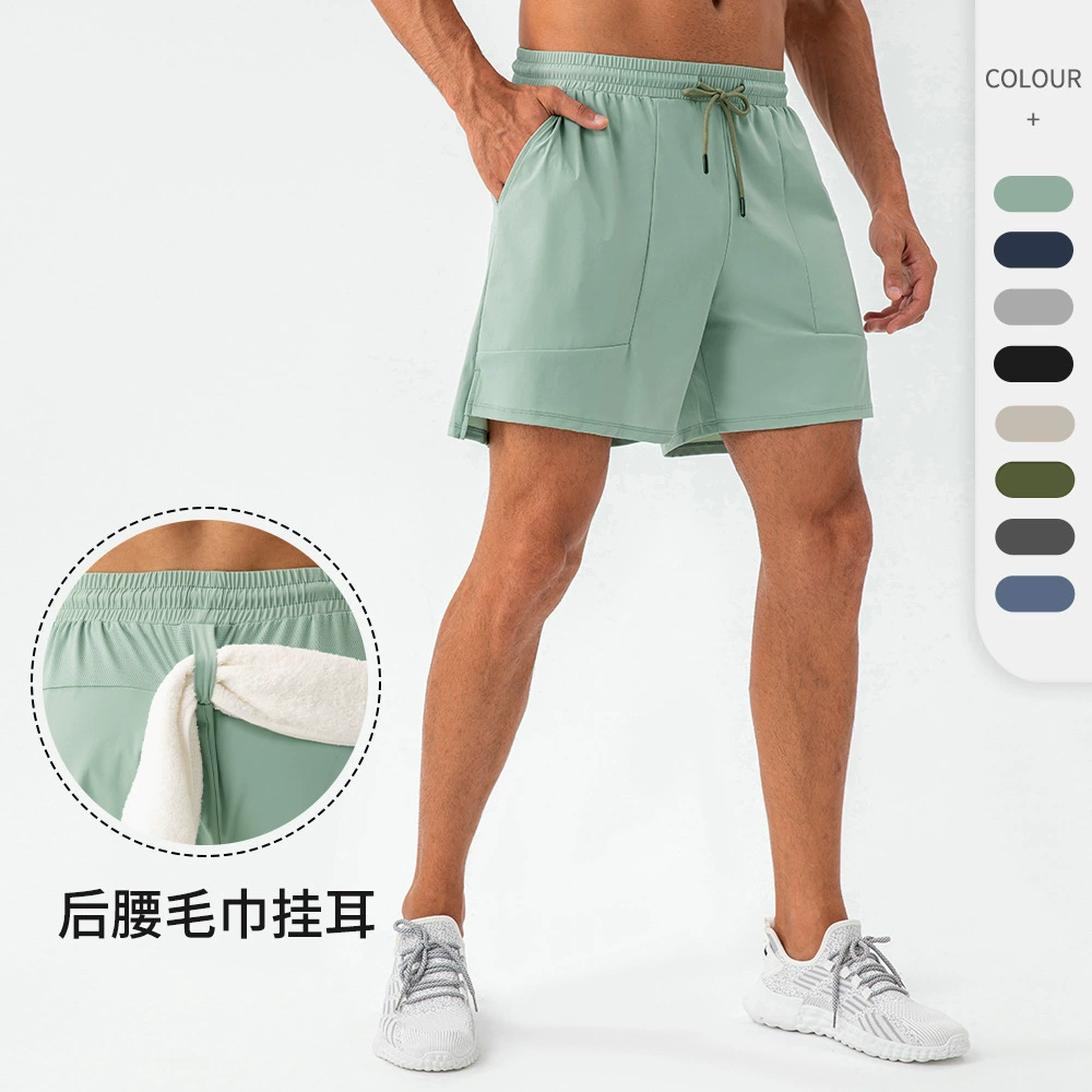 Летние мужские свободные спортивные шорты, дышащие крутые тренировочные шорты, быстросохнущие шорты для бега и фитнеса 31421