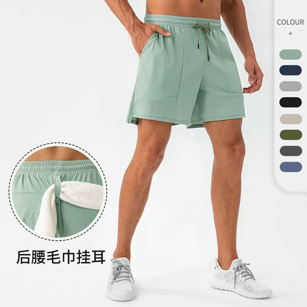 夏季男士宽松运动短裤透气凉感训练短裤速干跑步健身短裤31421