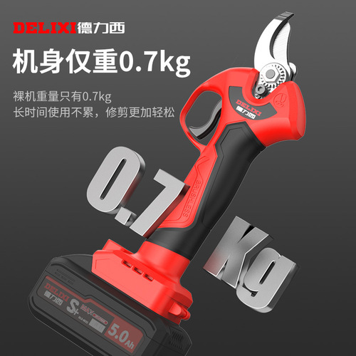 Delixi electric fruit tree high branch shears brushless lithium battery gardening electric shears for cutting branches efficiently and labor-saving