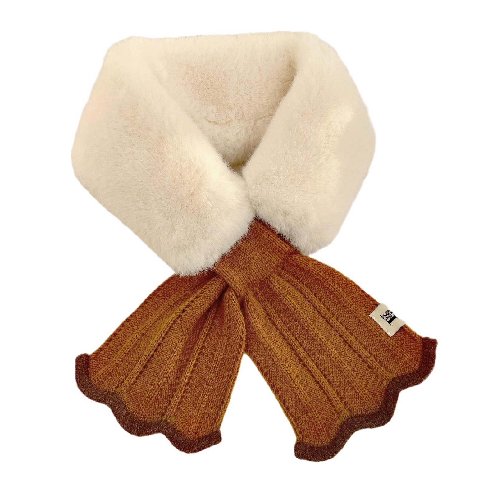 Otoño y invierno bufandas mujeres 2025 estilo coreano generoso engrosado alargado cálido bufandas de peluche de cola de pescado cruzado cuello de pelo