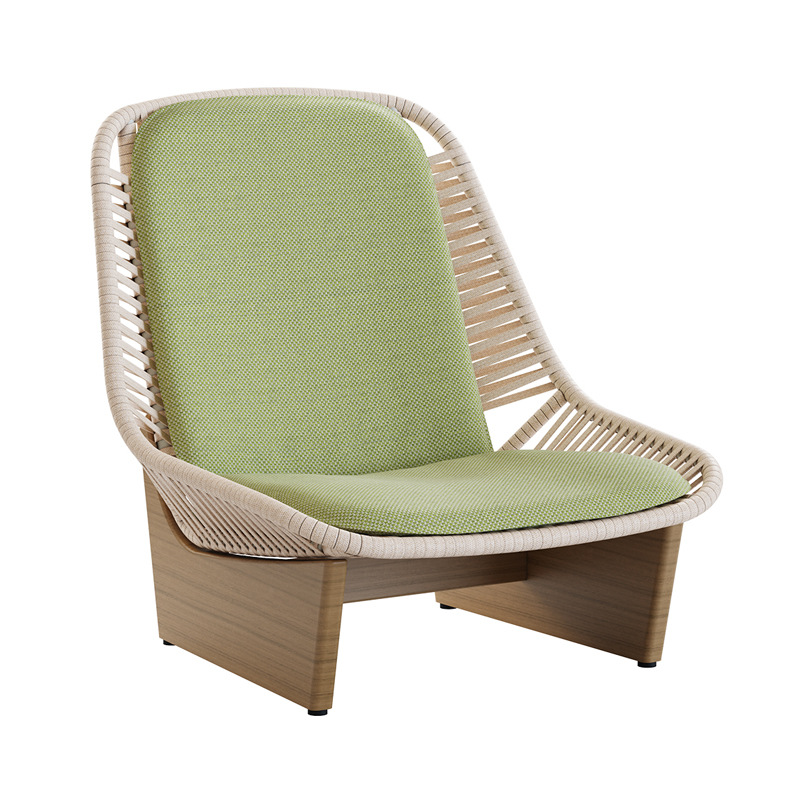 Sofá al aire libre de tela de caña patio de muebles de alojamiento modelo de habitación de hotel balcón de diseño casual combinación de sofá