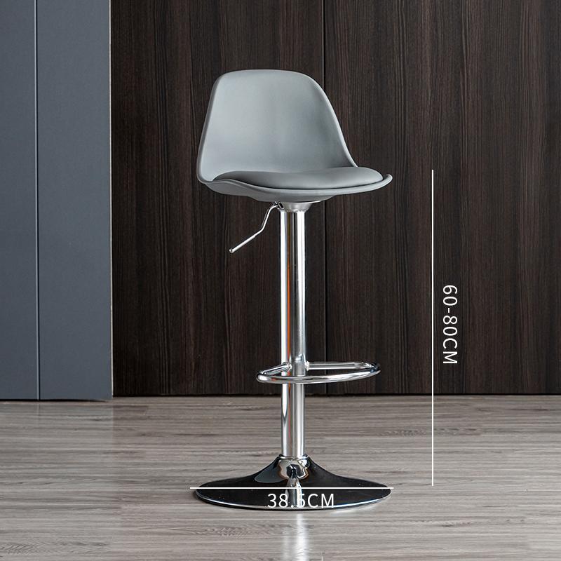 Silla de bar ascendente nórdica giratoria moderna simple respaldo taburete de bar de hierro forjado estilo doméstico ligero lujoso impermeable image 7