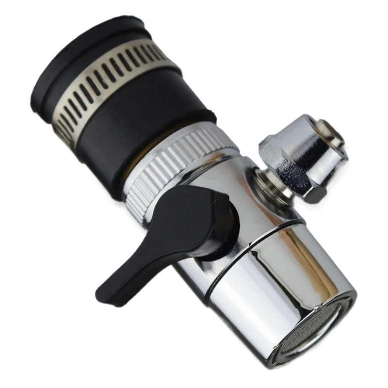 En stock 2 puntos 3 puntos 2,5 a cargo de una sola válvula de corte purificador de agua de escritorio interruptor de entrada de agua cubierta de cuero universal Válvula de corte de metal