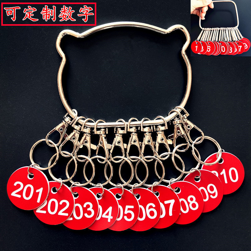 Warehouse Key Plate Disc Portable Large Ring Key Ring Multi-Hook Key Chain with Tag Management and Storage Warehouse Key Plate Disc Portable Large Ring Key Ring Multi-Hook Key Chain with Tag Management and Storage