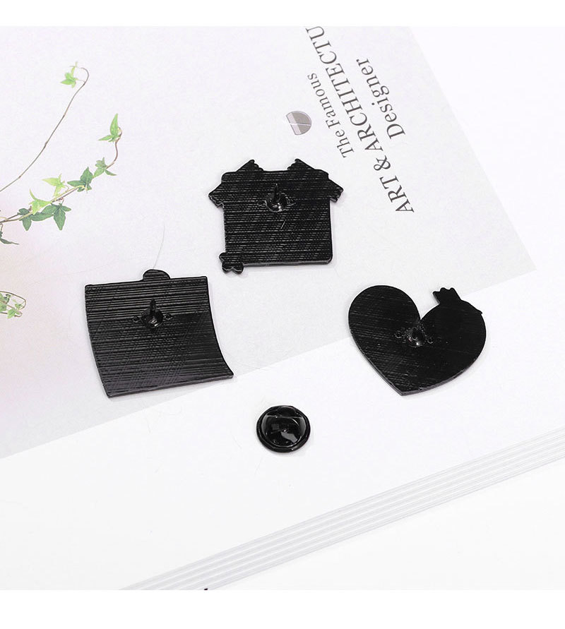 Alloy Material Cute Pin Letter Heart Shape Alloy Enamel Unisex Brooches