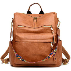 歐美外貿復古雙肩包2024新款戶外旅行學生書包休閒多功能女士背包