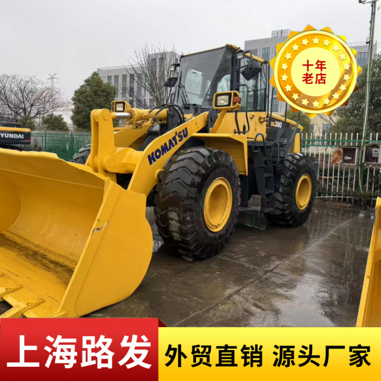 Cooperación de comercio exterior Komatsu 380 cargador de segunda mano Komatsu loader carretilla elevadora declaración de aduanas incluida