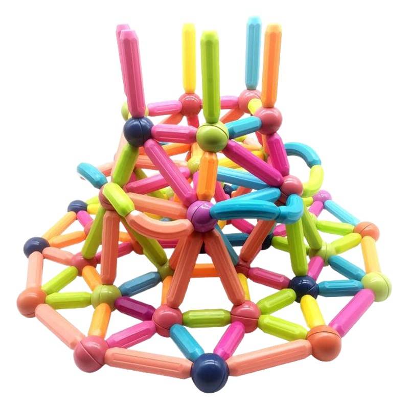 Variedad al por mayor de fabricantes Variedad Variedad Varilla magnética de partículas grandes Gauss Bloques de construcción Juguetes educativos para niños Montaje de varilla magnética