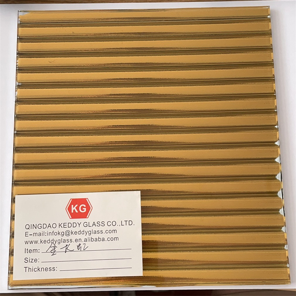 5MM超白普白金色长虹钻石布纹水滴水纹压花玻璃原片批发