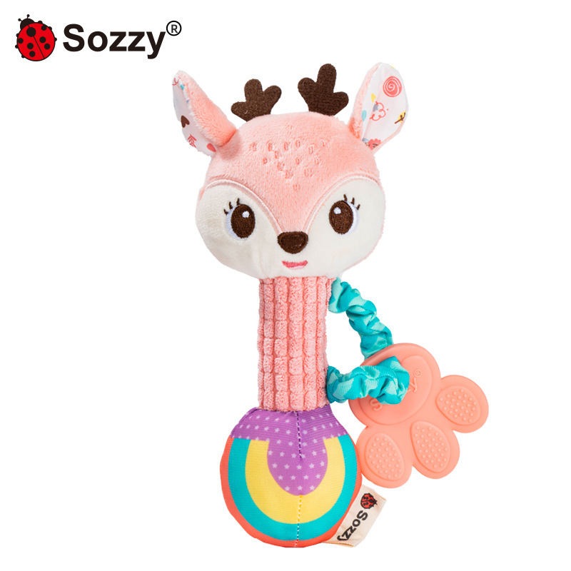 萌萌粉色小鹿手摇铃