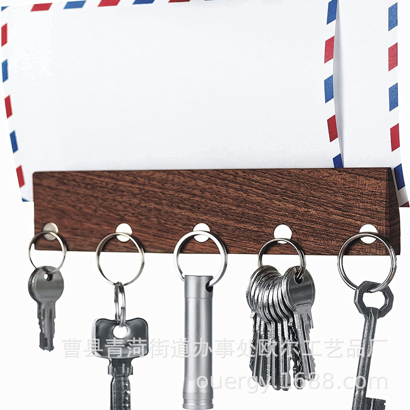 Wall Magnetic Key Rack Punch-free Wall-mounted Self-adhesive Key Rack Envelope Mail Rack for Entry Entrance
