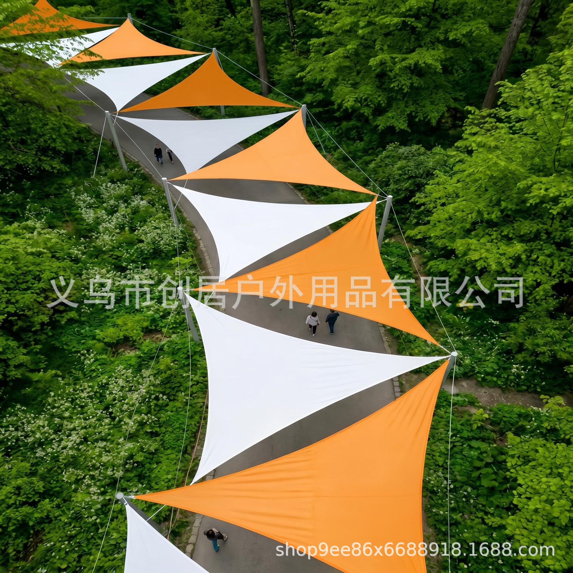 Triangular Sunshade Sail for Landscaping, Four-Corner Commercial Street, Swimming Pool Area, Decorative Canopy, Canvas Sunshade, Landscape Canopy