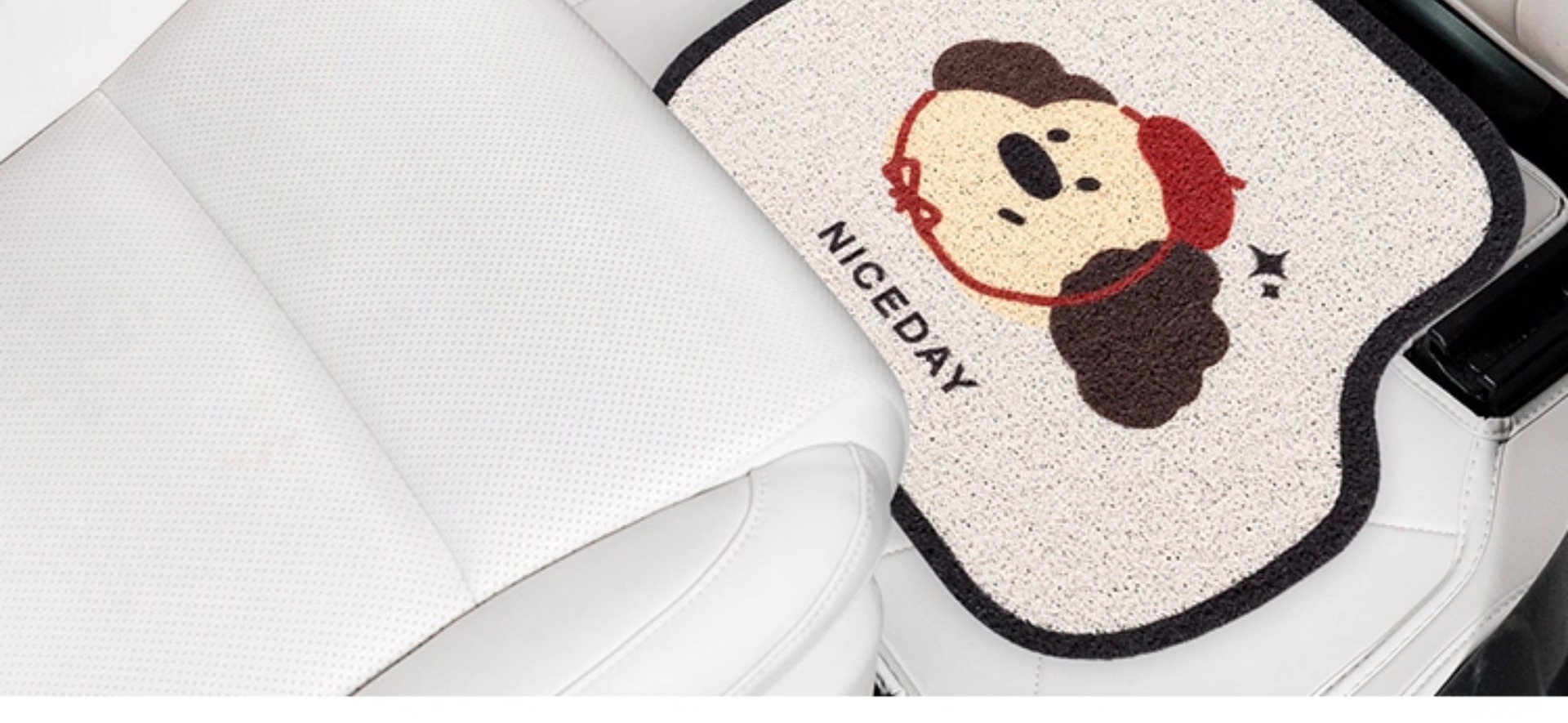 Car Floor Mats, Cute Cartoon Floor Mats, Stain-Resistant, Easy to Clean, Non-Slip, Universal Car Decoration Supplies