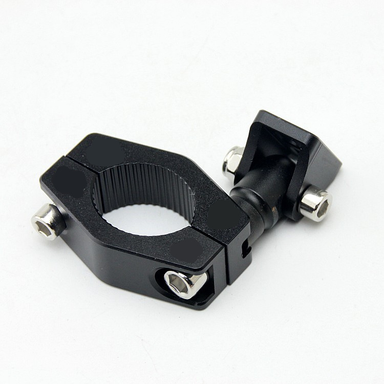Motocicleta proyector soporte abrazadera solo agujero aleación de aluminio parachoques manillar LED faro tubo abrazadera soporte de extensión