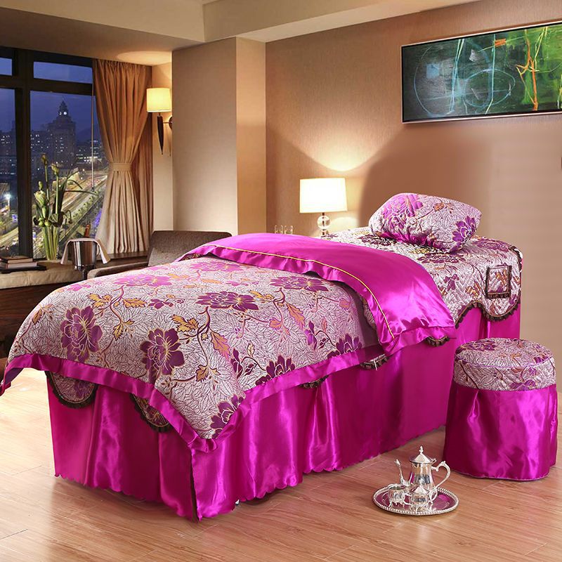 실크 자카드 [로즈 레드]